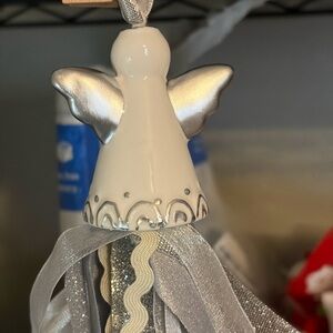 Silver and White Angel tassel new
